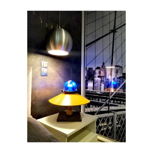 Vintage Airport Lamp | Taxiway Lamp by Tesla, Czechoslovakia, Restored - Industrial Aviation Design