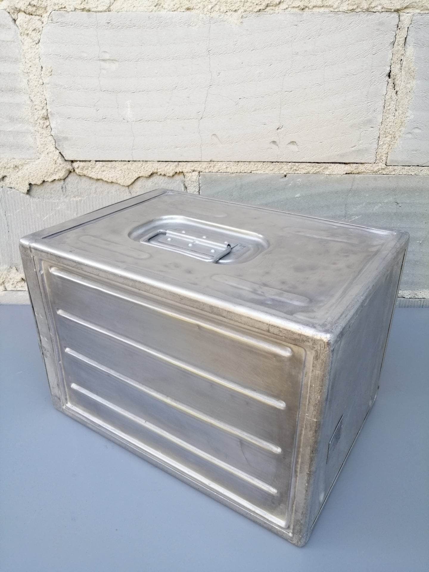 Iacobucci Italy Airline Galley Box, Aircraft Storage Container, Industrial Cabinet, Beautiful Vintage Flight Box
