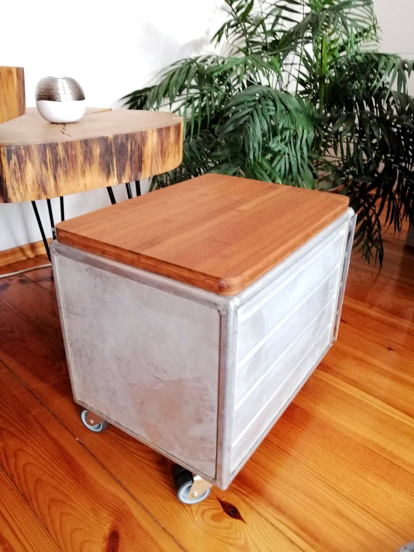 El Al Israel Airlines Side Table Galley Box | Upcycled Airplane Cabinet, Aviation Cupboard | Worldwide Shipping