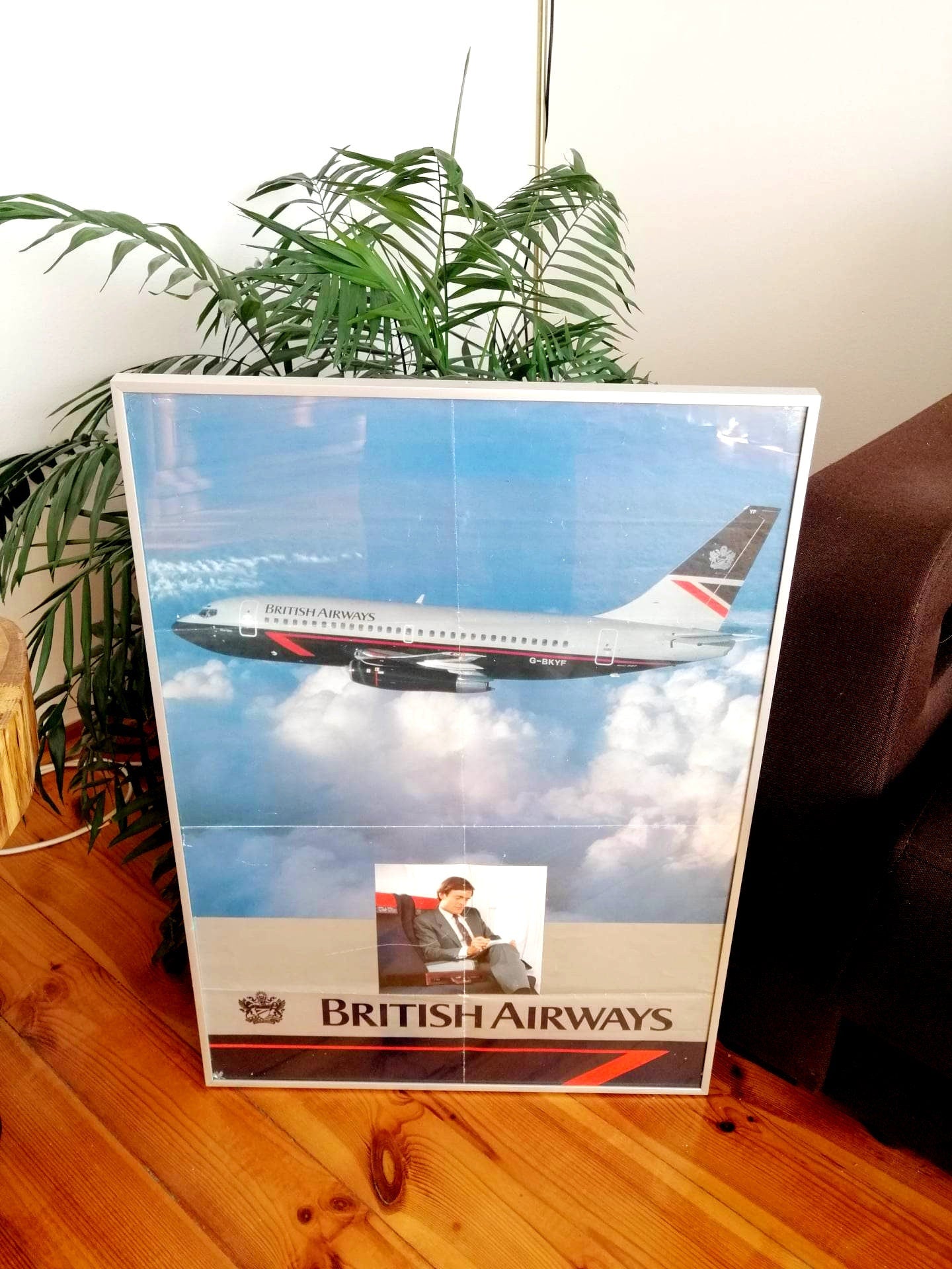 British Airways G-BKYF Boeing 737 - 236 Original Framed Poster