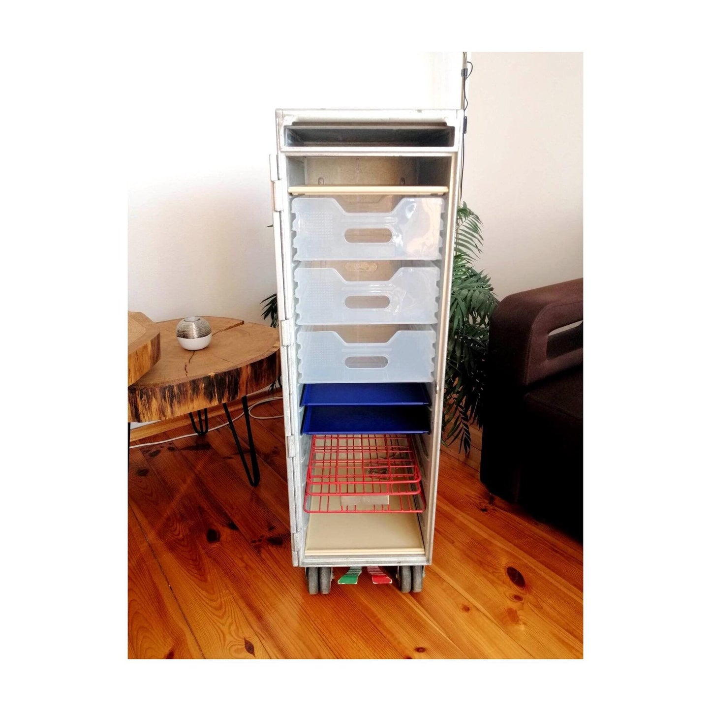 Original Airplane Galley Half Size Cart with Accessories | Airline Galley Trolley TAP Portugal | Driessen