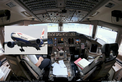 Boeing 777 British Airways G-ZZZA Co Pilot Seat IPECO Sir Frank Whittle | Original Flight Deck Seat | Office Desk Chair | Worldwide Shipping